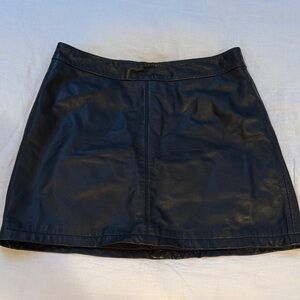 Leather mini skirt